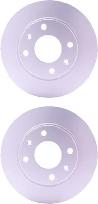 Produktbild von 2 Bremsscheiben voll Ø 66 mm 10 mm HELLA passend für u.a. PEUGEOT 205