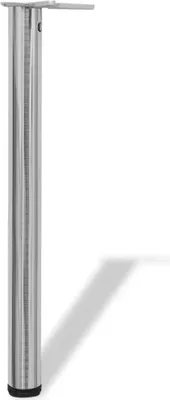 Produktbild von VidaXL 242136, Tischbeine, Eisen, Edelstahl, Rund, 6 cm, 710 mm