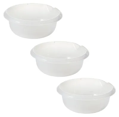 Immagine prodotto di Contenitore universale, con coperchio, rotondo, capacità 3,5 litri, diametro 28 cm, trasparente, confezione da 3 pezzi