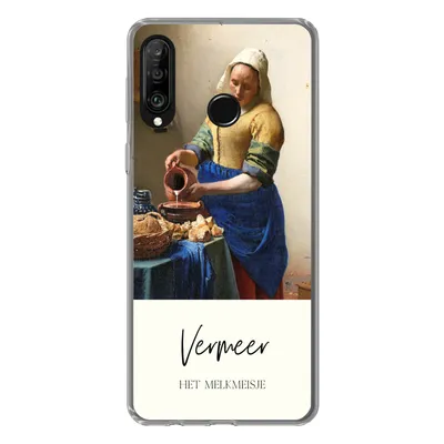 Produktbild von MuchoWow® Handyhülle Schutzhülle Hülle für Huawei P30 Lite Kunst - Milchmädchen - Vermeer Silikon Softcase Handy Hülle - Handyhülle