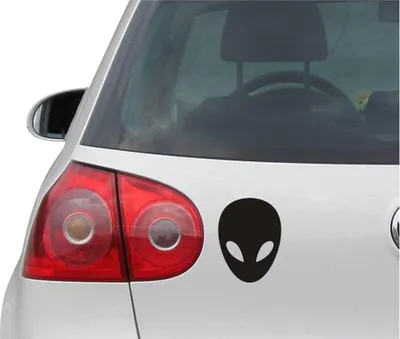 Produktbild von Aufkleber / Autoaufkleber - JDM - Die cut - Alien Decal Auto Fenster Laptop - Folie Sticker - schwarz - 88mmx119mm