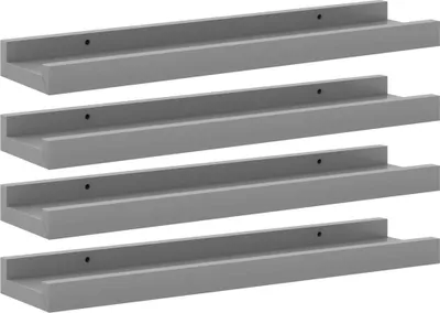 Produktbild von vidaXL Wandregale 4 Stk. Grau 40x9x3 cm
