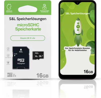 Produktbild von microSD Speicherkarte S&L für Xiaomi Mi 9 Lite - Speicherkapazität: 16 GB