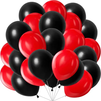 Immagine prodotto di Omgoods - 60 palloncini metallizzati, neri e dorati