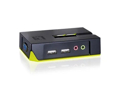 Zdjęcie produktu dla LevelOne KVM-Switch 2 PC VGA+USB+Audio Black E.