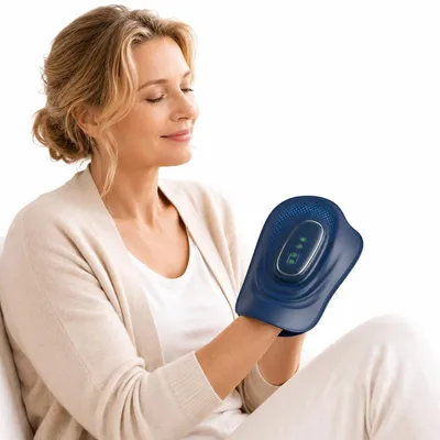 Produktbild von Handmassagegerät mit Wärme & Kompression, 3 Modi Handmassagegeräte, 3 Temperaturen, 2000mAh, Typ-C – Akupressur & Luftdruck für Hände
