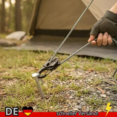 Produktbild von Aluminiumlegierung Zeltseilspanner Edelstahl Selbstverriegelnder Seilregler