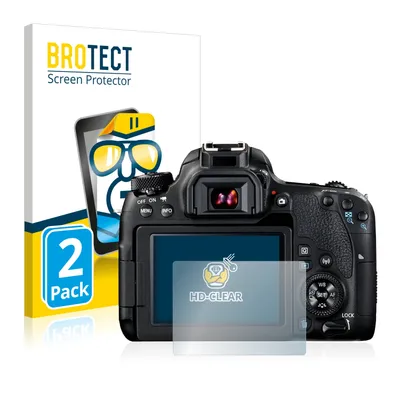 Produktbild von 2x Für Canon EOS 77D Schutzfolie BROTECT Displayschutz Display Schutz Folie Klar Transparent