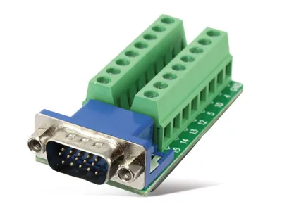 Produktbild von Sub-D Adapter, 15-polig, Stecker, 3-reihig / Schraubklemmen