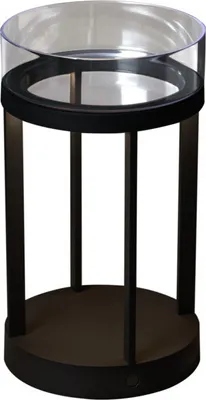 Produktbild von Konstsmide Chieti LED Laterne  |  Indoor/Outdoor   |  regenfest  |  USB   | schwarz |  Aluminum/Glas Dekoschale   |    Akkulaufzeit bis zu 20h  |  7821-750