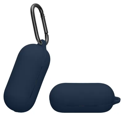 Produktbild von kwmobile Schutzhülle für Sony WF-C700N Hülle - TPU Silikon Case für Kopfhörer Ladecase - stoßfestes Cover mit Karabiner - Dunkelblau