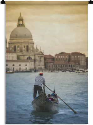 Produktbild von MuchoWow® Wandteppich Wandbehang Italien - Gondel - Canal Grande - Wasser 90x135 cm Tapisserie Dekoration Wandtuch - Baumwolle - Wandskulptur