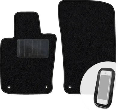 Produktbild von moto-MOLTICO Vorne Fußmatten Auto Velours Autoteppiche Schwarz Automatten Set 2-teilig passend für Ferrari F355 1994-1999