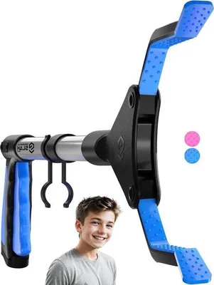 Productafbeelding van Blauwe, inklapbare handgreep van 66 cm voor kinderen en mensen met een beperking