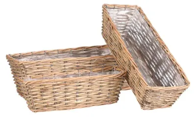 Obrázek produktu pro Autronic Proutěný truhlík - sada 3 ks PRP309
