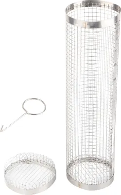 Obrázek produktu pro Grilovací koš na kolečkách, nerezová ocel, příslušenství ke grilování, válec na zeleninu, ryby, maso, 30 cm