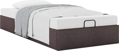 Produktbild von "2026 Aktion"Ottoman-Bett/Bettrahmen - CLORIS - Einzelbett - ohne Matratze Dunkelbraun 90x190 cm - Einfache Montage -  Stoff - DEMöbel3361807