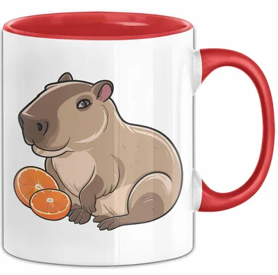 Produktbild von Capybara Tasse Geschenk Lustig Capybara-Liebhaber (Rot)