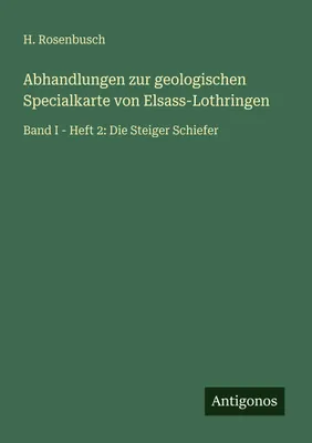 Produktbild von Abhandlungen zur geologischen Specialkarte von Elsass-Lothringen