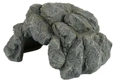 Productafbeelding van Terra Della Reptielengrot antraciet | natuurlijke schuilplaats voor reptielen XS t/m XL XL - 31x29,5x14cm