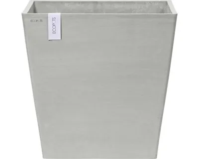 Obrázek produktu pro Květináč Ecopots Rotterdam plastový Ø 46,6 cm 50,2 x 50,2 x 49,5 cm šedobílý