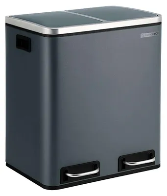 Immagine prodotto di Contenitore per la raccolta differenziata da 30 litri - Secchio per rifiuti - colore grigio antracite - dimensioni 41 x 36 x 47 cm