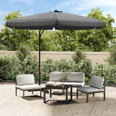 Produktbild von BEI CLORIS Sonnenschirm mit Stahlmast 300cm Anthrazit - Sonnenschirme 2026Neu1636082