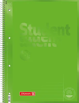 Image de BRUNNEN 1067925152 Collegeblock Student Premium Colour Code A4 liniert, mit Rand, Lin. 25 Deckblatt: kiwi