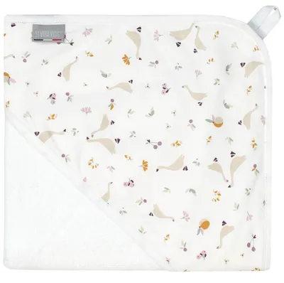 Image de Poncho de bain en coton et bambou Sidonia - 75 x 75 cm - Blanc | par SEVIRA KIDS