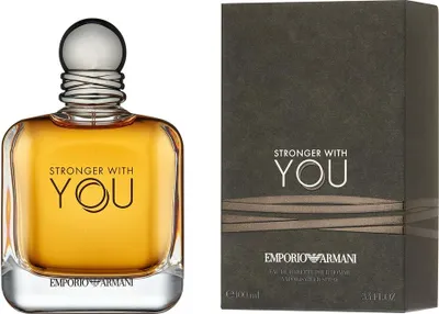 Produktbild von Giorgio Armani Stronger with You, Männer, 100 ml, Nicht nachfüllbare Flasche, Kardamom, Salbei, Kastanie, Vanille