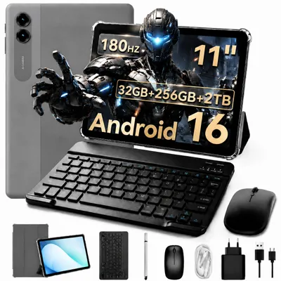 Produktbild von TABWEE T70 11“ Tablet, 32(8+24)+256GB, Android 16, 8000mAh, BT5.0, Face ID, Widevine L1, Rheinland, Umfasst Tastatur, Maus, Eingabestift usw