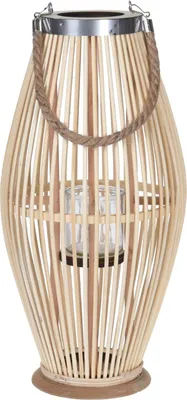Obrázek produktu pro Opletená bambusová lucerna, průměr 24 cm, béžová