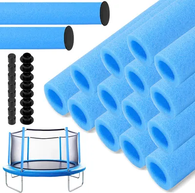 Produktbild von 16 Stück Schaumstoff-Trampolin-Hüllen – Ersatz-Trampolin-Schutzstange aus Schaumstoff – glatte Trampolin-Sicherheits-Schaumstoff-Schutzstange für Trampoline im Innen- oder Außenbereich