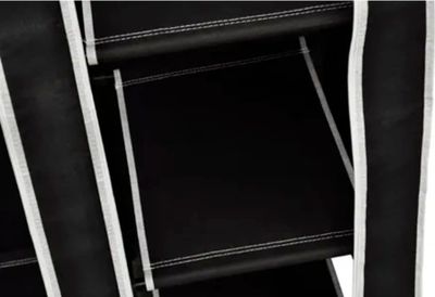 vidaXL Faltbarer Stoffschrank Schwarz 110 x 45 x 175 cm