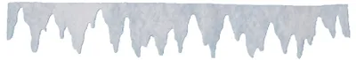 Produktbild von Winterdeko 2x Eiszapfen-Girlande, 2 Stück 100x16cm. Schneewatte