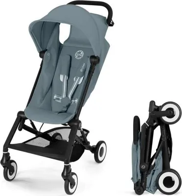 Zdjęcie produktu dla CYBEX Agis – ultrakompaktowy wózek dziecięcy – od 5 do 22 kg (od 6 miesięcy do 4 lat) – lekki wózek o wadze 6,3 kg – dopuszczony do przewozu w samolocie – kolor Stormy Blue