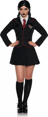 Produktbild von Gothic Schulmädchen Damen Kostüm Uniform für Halloween Größe: XL