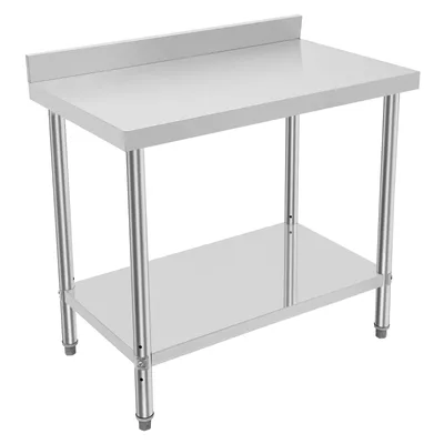 Produktbild von Arbeitstisch Edelstahl 2 Etagen für Küche Silber max 500kg