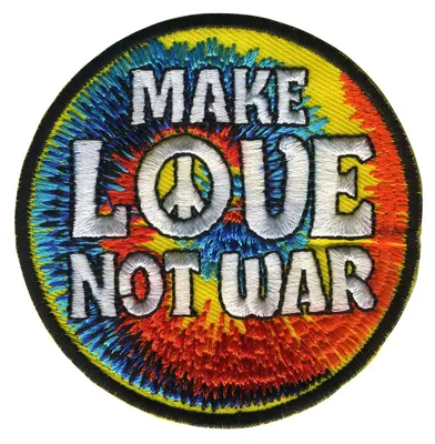 Produktbild von Aufnäher - Make love not war - bunt - Patch