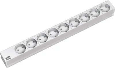 Zdjęcie produktu dla Listwa gniazdowa BACHMANN 19" 9-drożna, bez przełącznika, aluminiowa