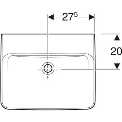 Produktbild von Geberit 501635001 Renova Plan Waschtisch, 55x44cm
