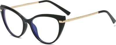 Produktbild von Blaulichtfilterbrille für Frauen, Anti-Augen-Sonnenbrille, Cateye-Computerbrille, Cateye-Rahmen, durchsichtig