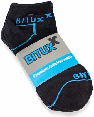 Produktbild von Bituxx 3 Paar Sneakers Freizeit & Arbeitssocken Schwarz 43-46 MS-18314