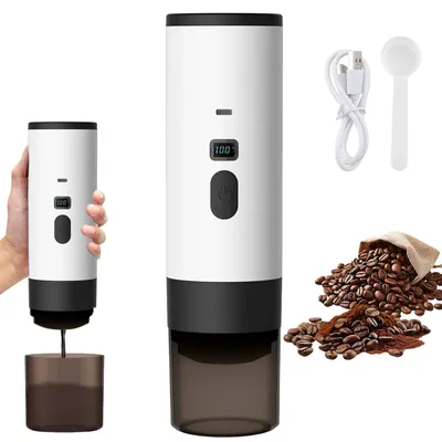 Immagine prodotto di Macchina da caffè, design compatto e portatile, compatibile con diverse marche di capsule, colore bianco perla