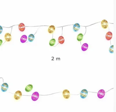 Produktbild von LED-Lichtschnur 2 m – 20 LED Osterhase und Küken – Batteriebetrieben für Innen und Außen