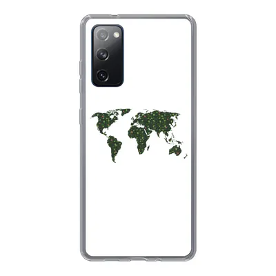 Produktbild von MuchoWow® Handyhülle Schutzhülle Hülle für Samsung Galaxy S20 FE Weltkarte - Grün - Blätter Silikon Softcase Handy Hülle - Abdeckung