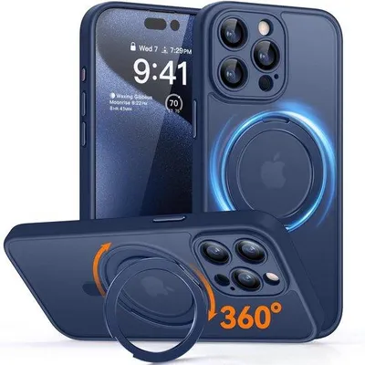 Productafbeelding van Telefoonhoes voor iPhone 15 Pro Max met 360° Ringhouder