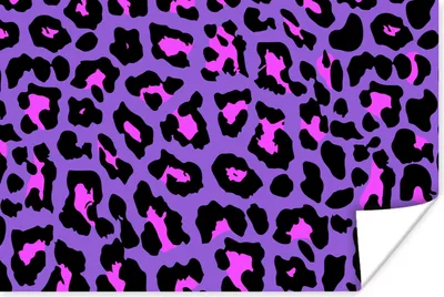 Produktbild von MuchoWow® Poster Pantherdruck - Lila - Rosa - Neon 180x120 cm - Fotoplakat