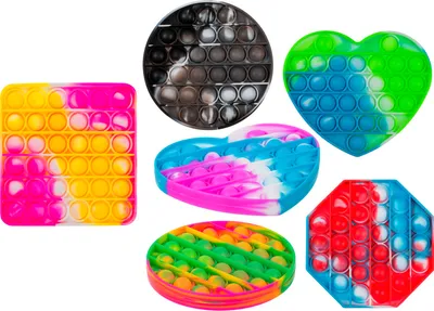 Produktbild von Fidget Pop Toy diverse Formen und Farben Anti Stress Bubble Pop Trend Push it
