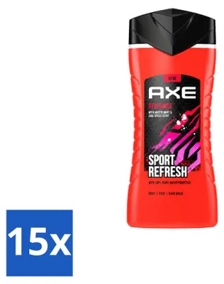 Obrázek produktu pro 15 kusů sprchového gelu AXE Sport Refresh, objem 250 ml – výhodná balení